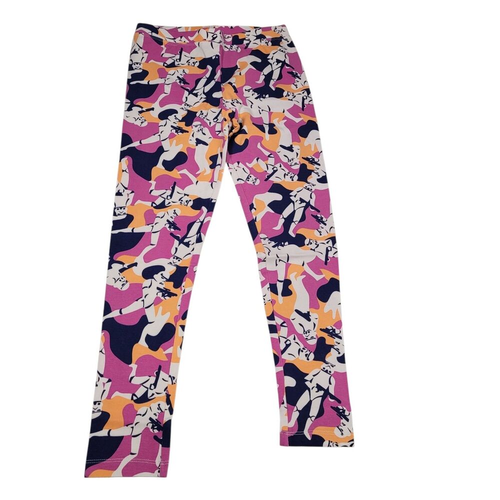 Spotted Zebra Girl  Active Stretch Multicolor Star Wars Printed Legging Large 10